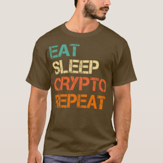 Cryptocurrency Eat-vilokrypto Repeat Bitcoin-Rolig T Shirt