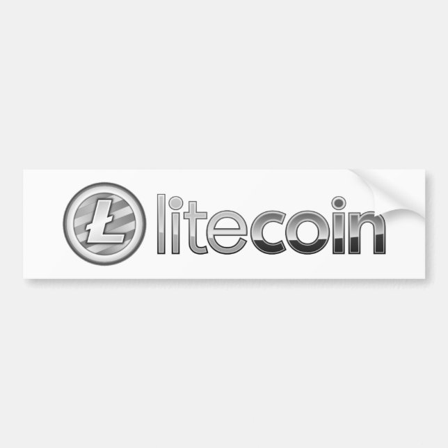 Cryptocurrency för Litecoin logotypsymbol bildekal (Framsidan)