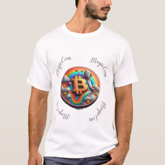 Cryptocurrency funny white t-shirt. t shirt