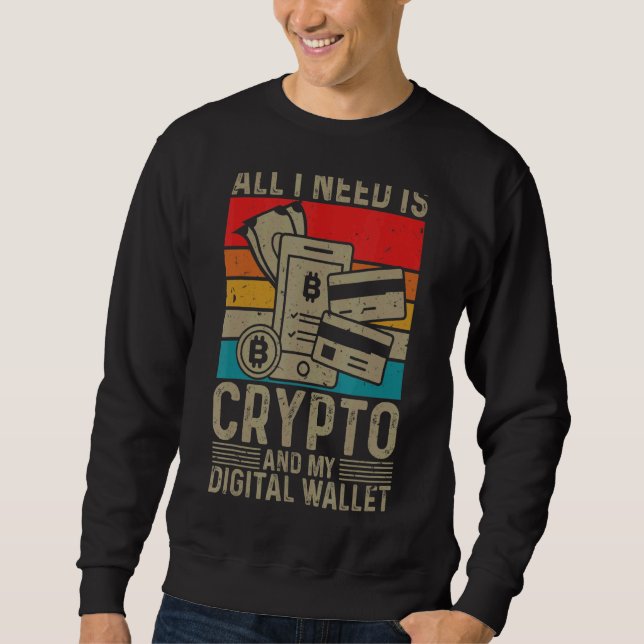 Cryptocurrency Millionaire Proud Crypto Brother Li Lång Ärmad Tröja (Framsida)