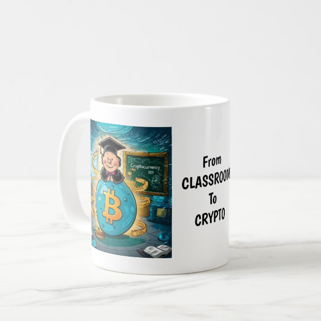 Cryptocurrency Studenten Personlig Kaffemugg (Framsida vänster)