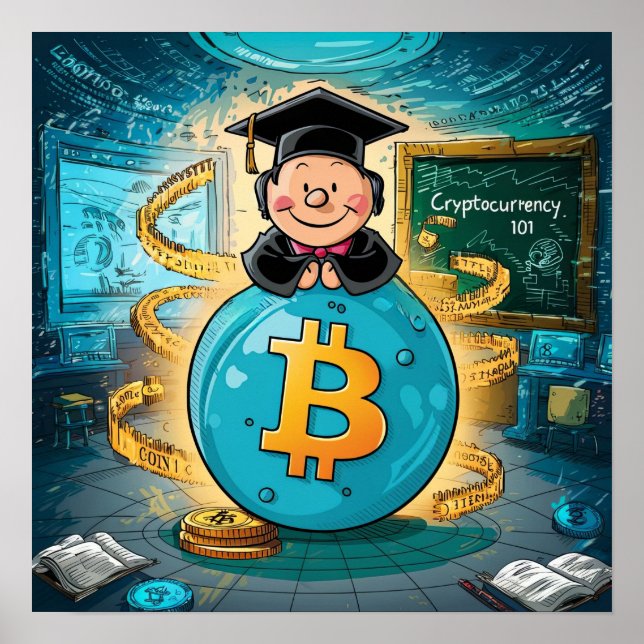 Cryptocurrency Studenten Poster (Framsidan)