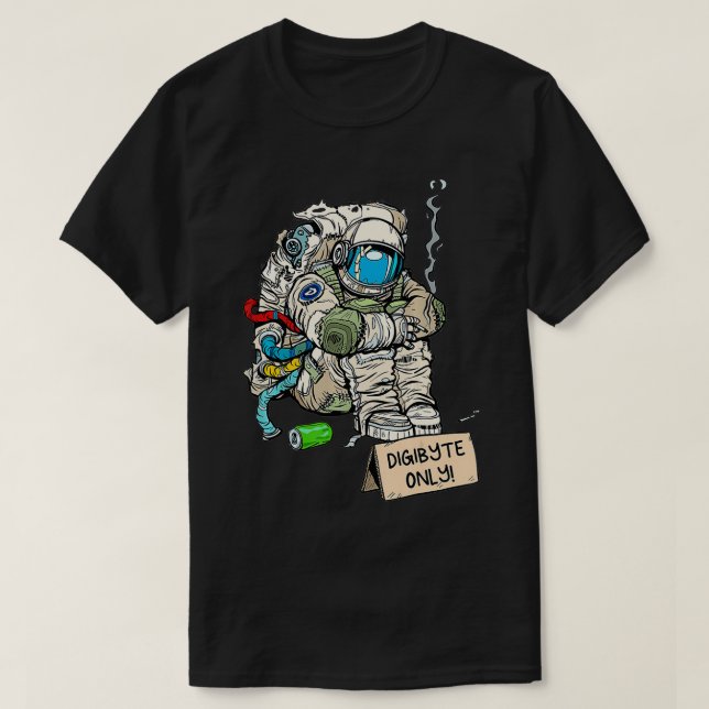 Cryptocurrency Talk  Astronaut Hodler Begging For  T Shirt (Design framsida)