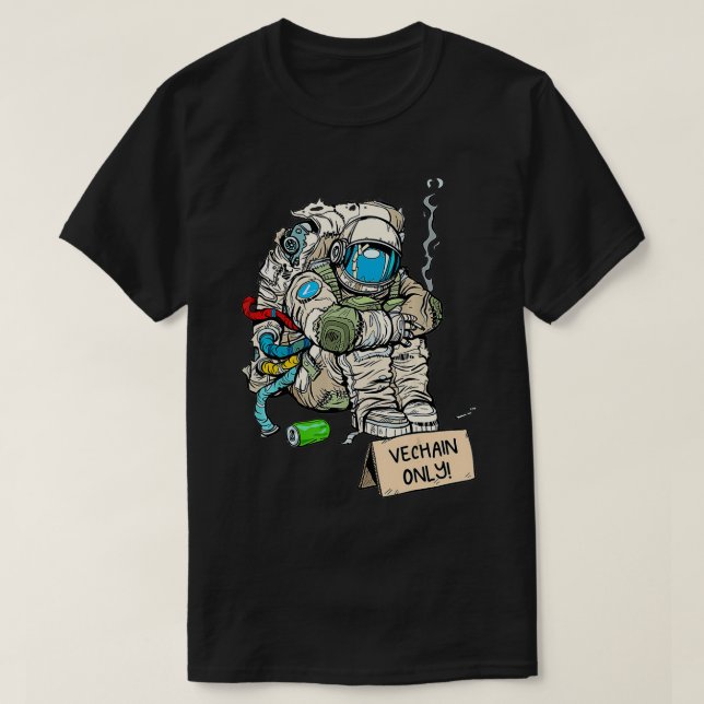 Cryptocurrency Talk  Astronaut Hodler Begging For  T Shirt (Design framsida)