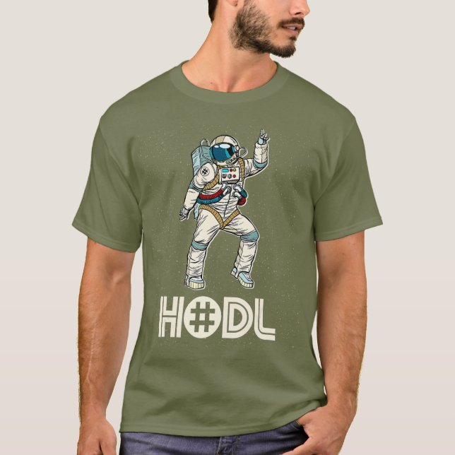 Cryptocurrency Talk RSR Roligt HODL RSR Disco Måne T Shirt (Framsida)