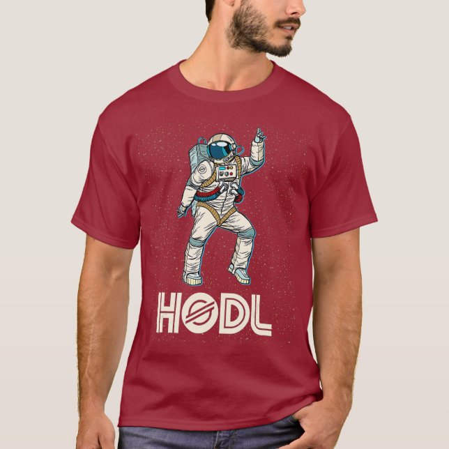Cryptocurrency Talk XLM Roligt HODL Stellar Disco T Shirt (Framsida)