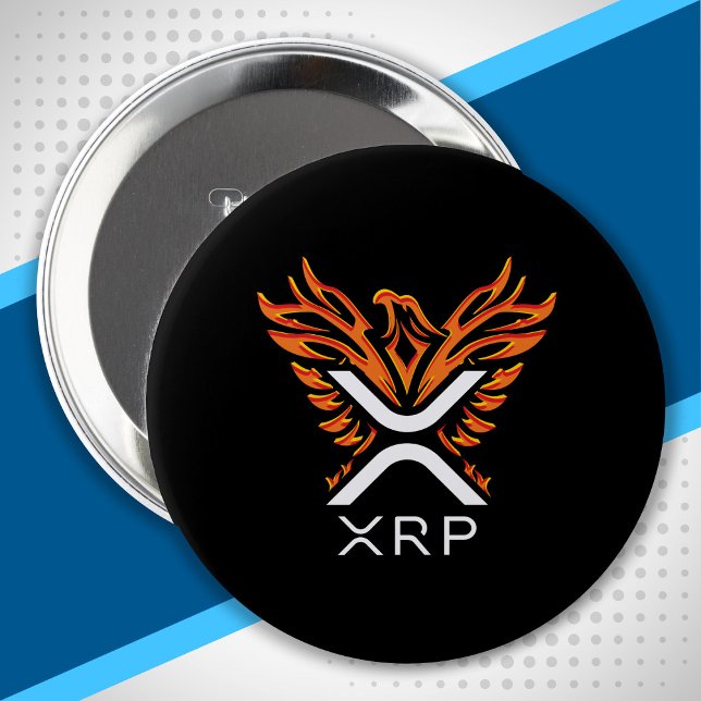 Cryptocurrency XRP Crypto Orange Stigning Phoenix Knapp (Skapare uppladdad)