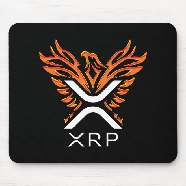 Cryptocurrency XRP Crypto Orange Stigning Phoenix Musmatta (Framsidan)
