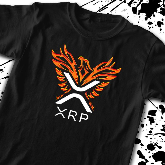 Cryptocurrency XRP Crypto Orange Stigning Phoenix T Shirt (Skapare uppladdad)