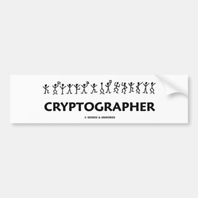 Cryptographer (dansmanarstick figur) bildekal (Framsidan)
