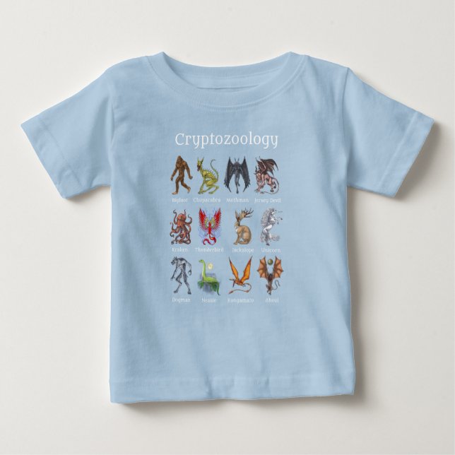 Cryptozoology Cryptid Creatures T Shirt (Framsida)