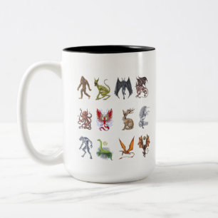 Cryptozoology Cryptid Creatures Två-Tonad Mugg