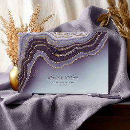 Crystal Agate Bröllop Amethyst ID825 Gästböcker