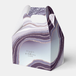 Crystal Agate Bröllop Amethyst ID825 Presentaskar