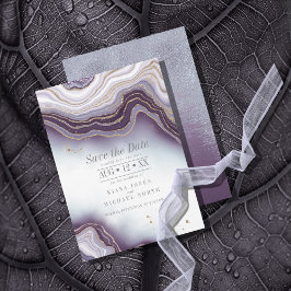 Crystal Agate Bröllop Amethyst ID825 Spara Datumet