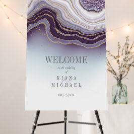 Crystal Agate Bröllop Welcome Amethyst ID825