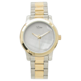 Crystal Alabaster - Guld 2 Tone Watch Armbandsur