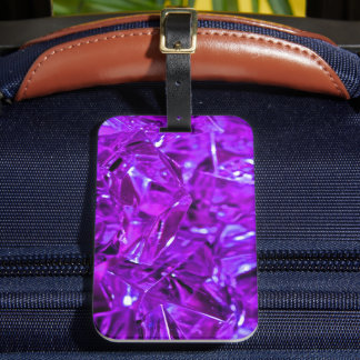 Crystal Amethyst Lila Gemstone Bagagebricka