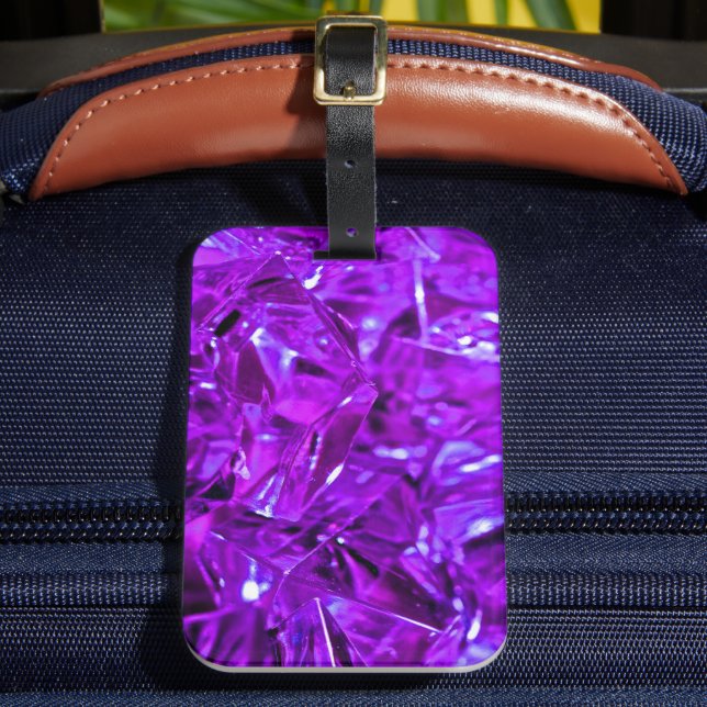 Crystal Amethyst Lila Gemstone Bagagebricka (Framsida Insitu 2)