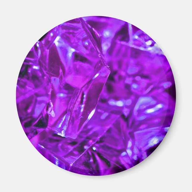Crystal Amethyst Lila Gemstone Magnet (Framsidan)