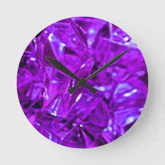 Crystal Amethyst Lila Gemstone Rund Klocka