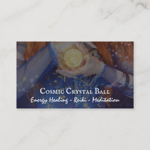 Crystal Ball Energibehandling   Reiki & Healing Visitkort