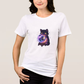 Crystal Ball Kitty Spådomskatt Halloween T Shirt