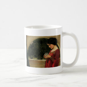Crystal Ball Kvinna Waterhouse Målning Kaffemugg