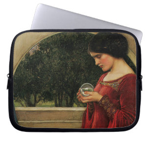 Crystal Ball Kvinna Waterhouse Målning Laptop Sleeve