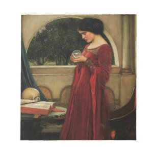 Crystal Ball Woman Waterhouse Målning Anteckningsblock