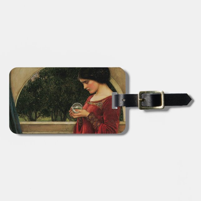 Crystal Ball Woman Waterhouse Målning Bagagebricka (Horisontell Framsida)