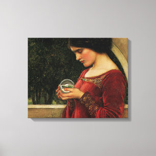 Crystal Ball Woman Waterhouse-målning Canvastryck