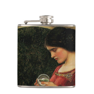 Crystal Ball Woman Waterhouse Målning Fickplunta