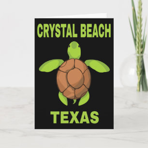 Crystal Beach Familjesemester Texas Havssköldpadda Kort