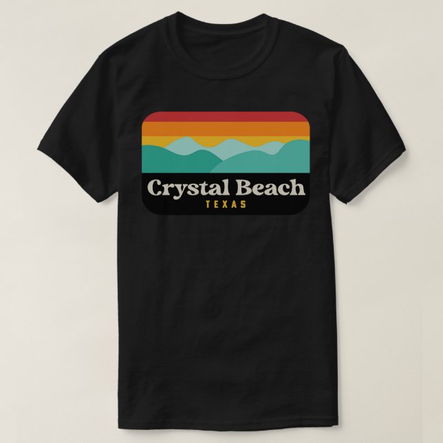Crystal Beach Texas Bolivar Peninsula Fishing T Shirt (Design framsida)