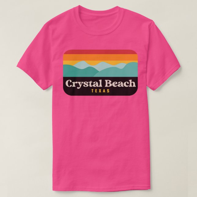 Crystal Beach Texas Bolivar Peninsula Fishing T Shirt (Design framsida)