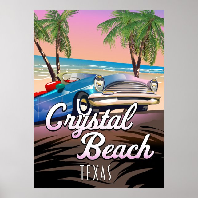 Crystal Beach Texas-reseaffisch Poster (Framsidan)