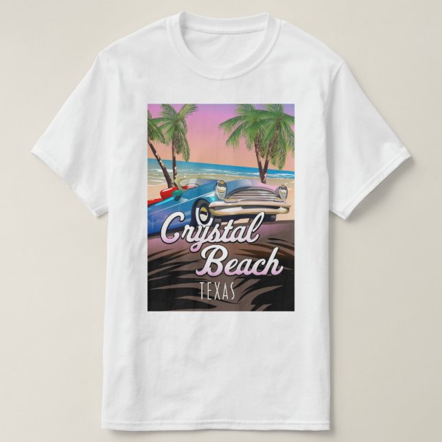 Crystal Beach Texas-reseaffisch T Shirt (Design framsida)