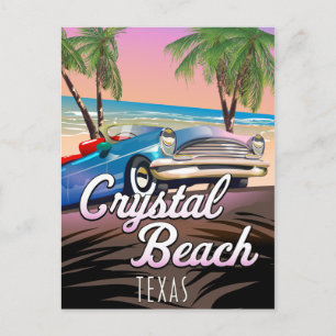 Crystal Beach Texas reseskylt Vykort