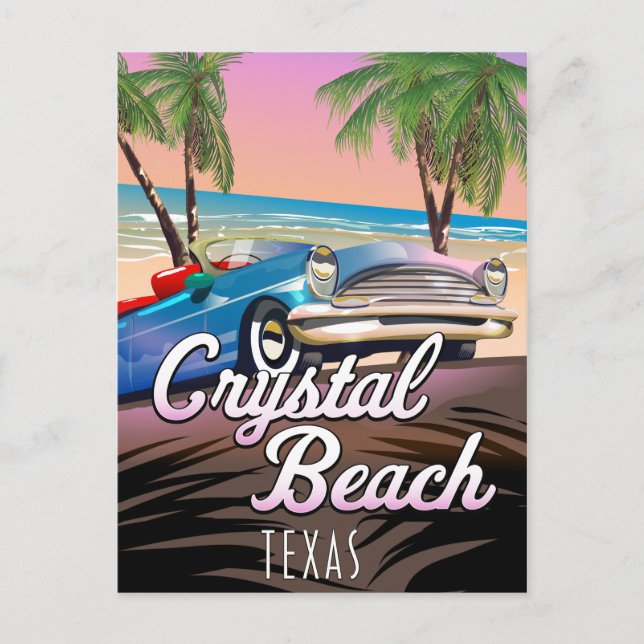 Crystal Beach Texas reseskylt Vykort (Framsida)