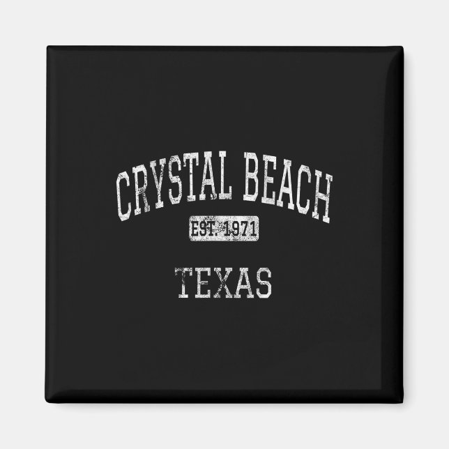 Crystal Beach Texas Tx Vintage Magnet (Framsidan)