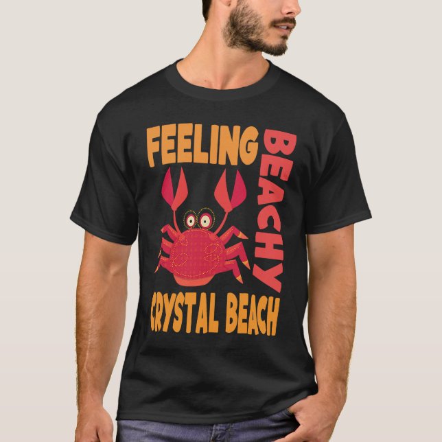 Crystal Beach Vacation Summer Quote T Shirt (Framsida)