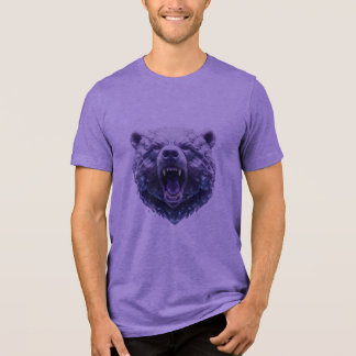 Crystal Bear Head - Fierce 3D Digital Art T-Shirt