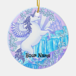 Crystal berg Pegasus Julgransprydnad Keramik