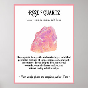 Crystal betyder läkning,Gemstone, Andlig Wall Poster