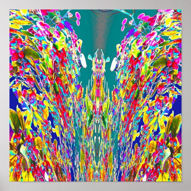 Crystal-blommor digital Energy Fflow Reiki Master Poster (Framsidan)