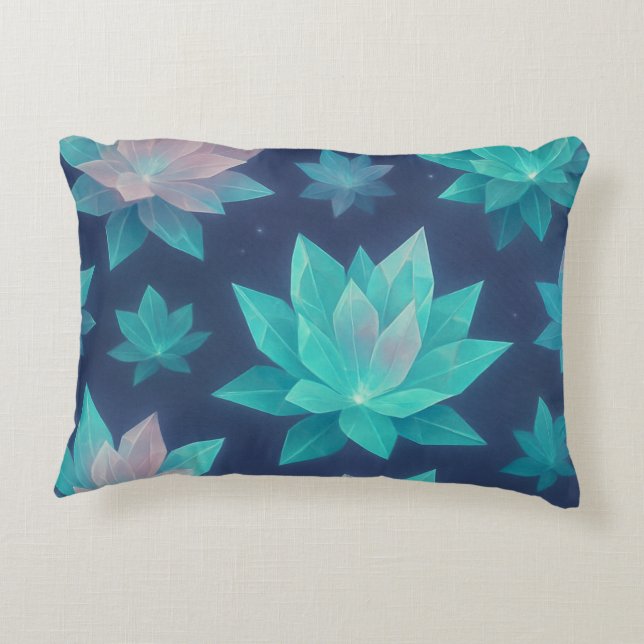 Crystal Bloom - krossad benal Radiance Prydnadskudde (Baksidan)