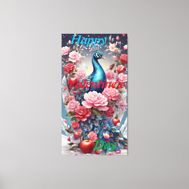 Crystal Blooms Wonderland: Peacock Canvas Art (Framsida)