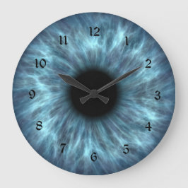 Crystal Blue Eyeball Stor Klocka