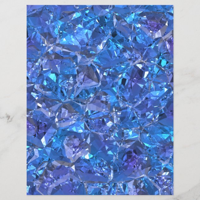 Crystal Blue och Lila Scrapbook Papper (Framsida)